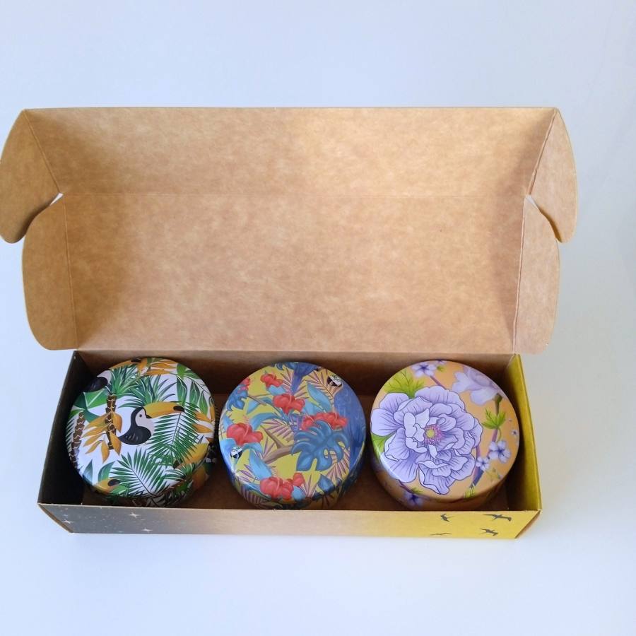 Coffret 3 bougies parfumées : Bouquet solaire - Reflection - White sand beach -  Parfum des parfumeries de Grasse(France)