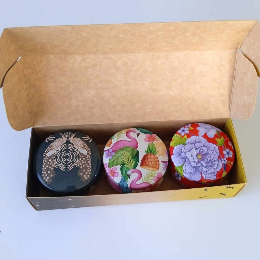 Coffret 3 bougies parfumées : Pacific sunrise - Boost your life - Reflection -  Parfums des parfumeries de Grasse(France)