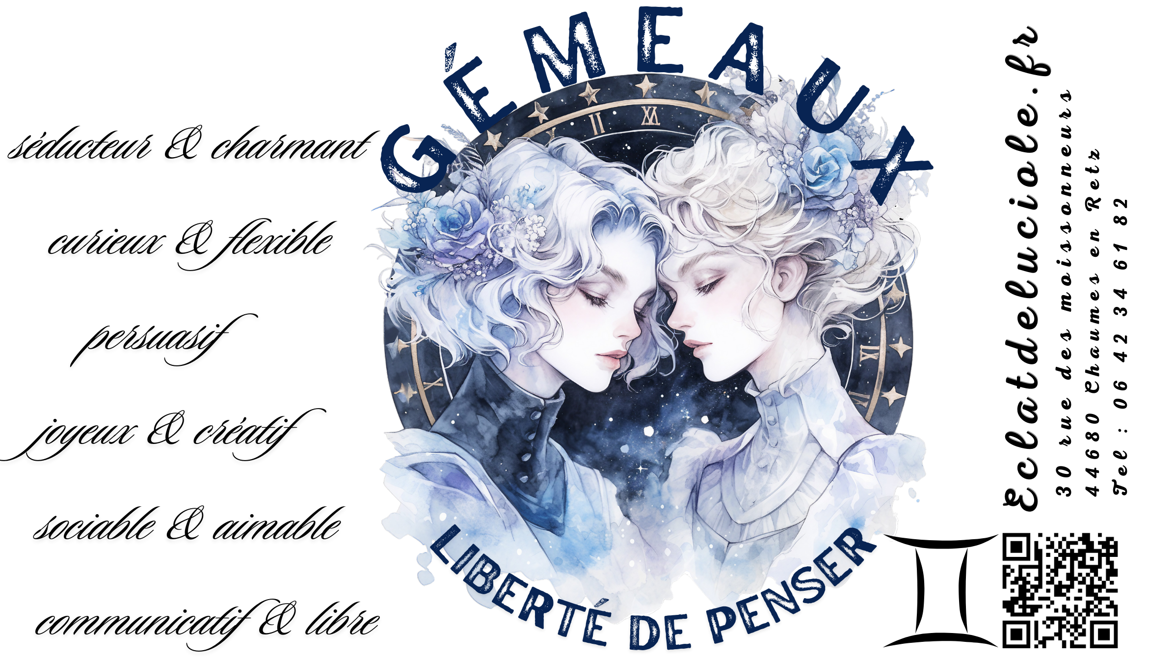 Bougie signe astrologique : Gémeaux