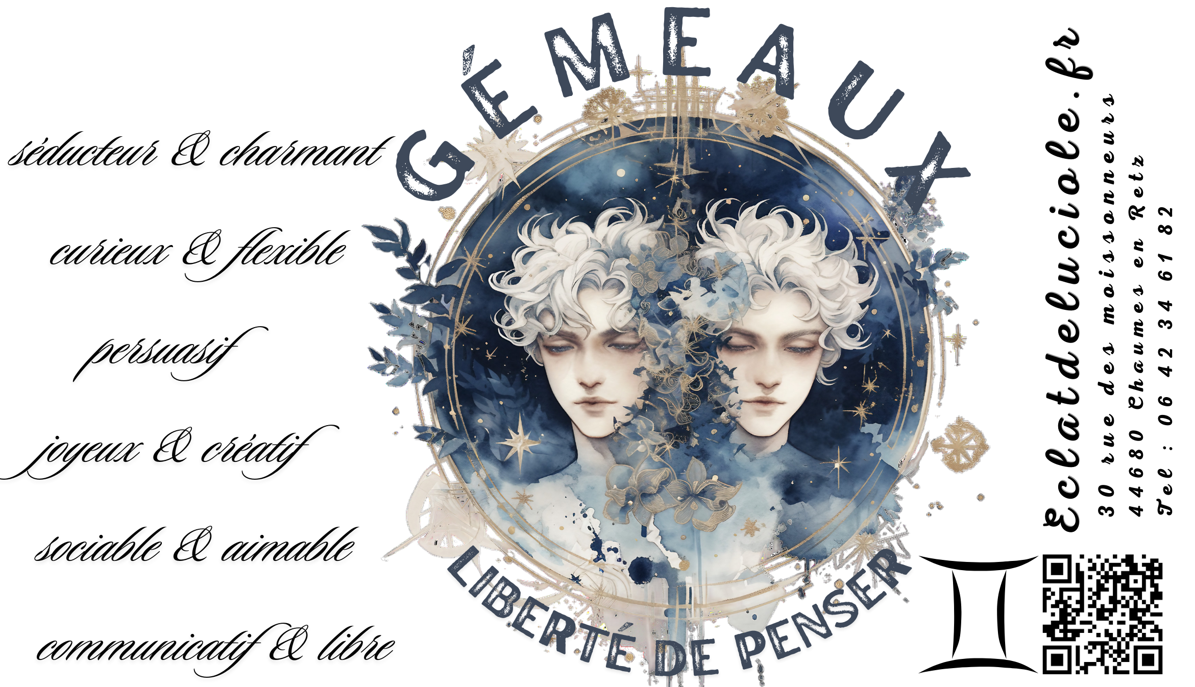 Bougie signe astrologique : Gémeaux