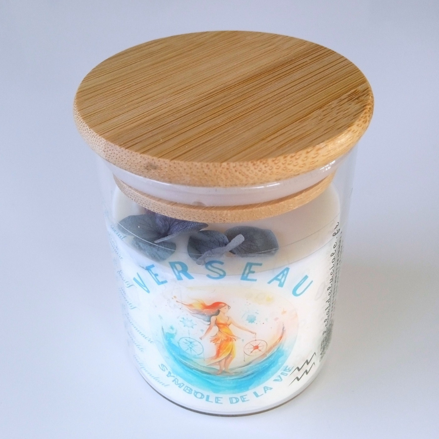 Bougie signe astrologique : Verseau