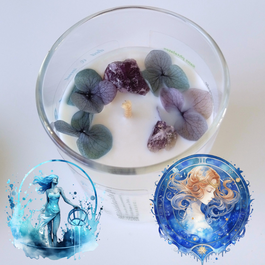 Bougie signe astrologique : Verseau