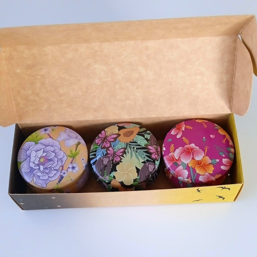 Coffret 3 bougies parfumées White sand beach - Boost your life - Poussière d'étoile - Parfum des parfumeries de Grasse(France)