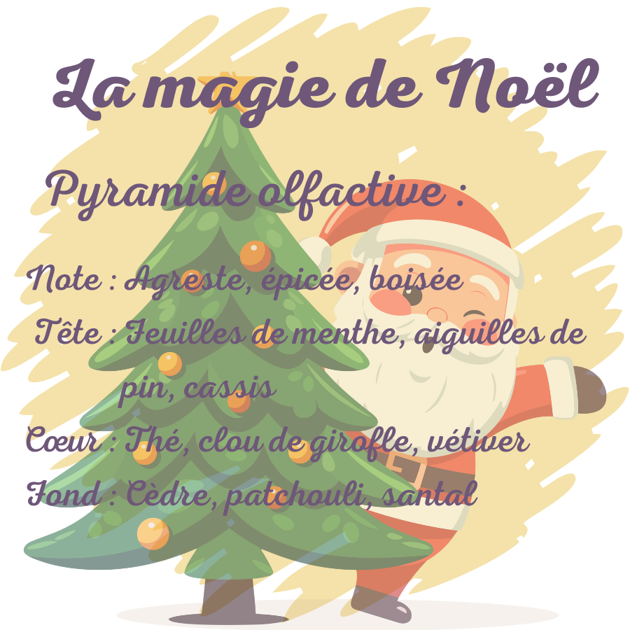 Bougie fantaisie la magie de Noël