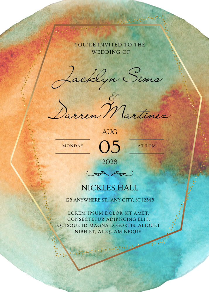 Abstract Wedding invitation