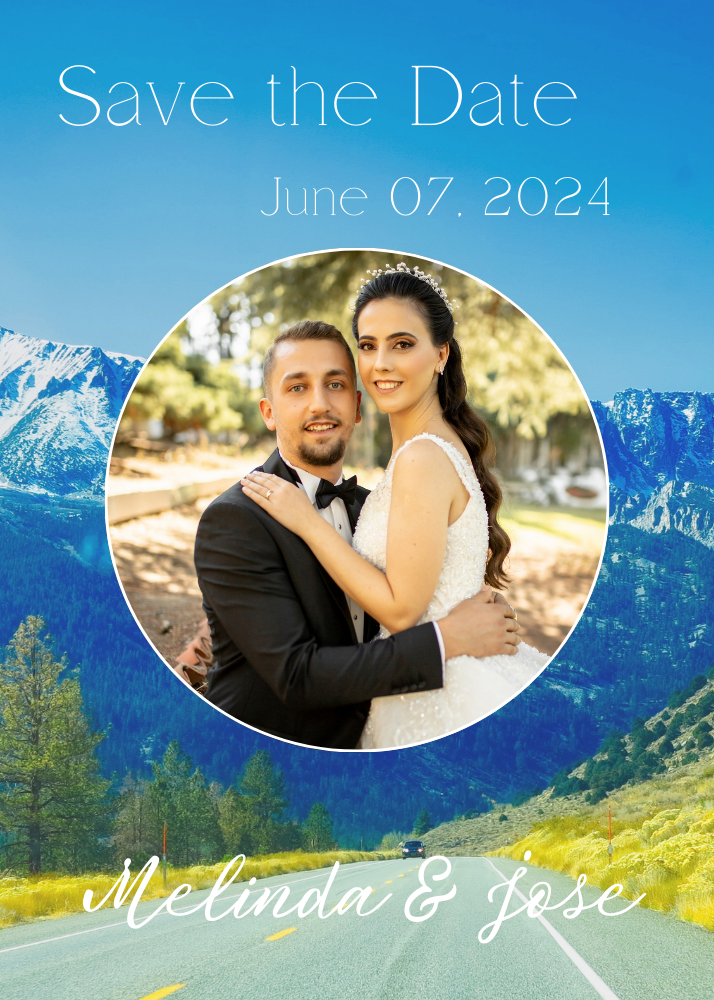 Long drive Save the Date 