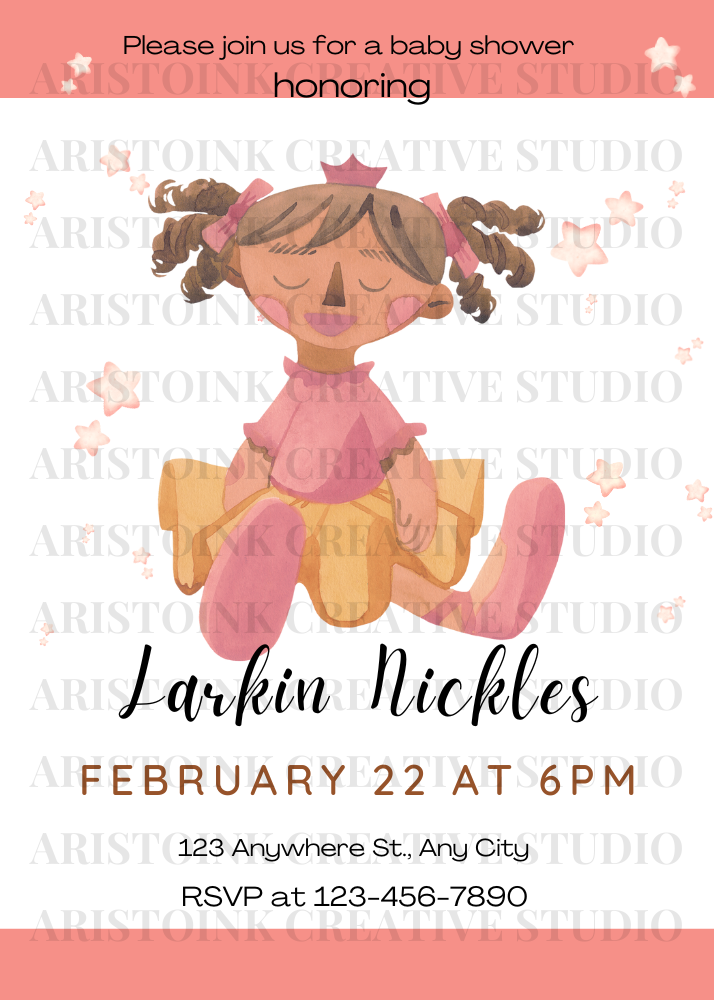 Baby Doll Shower Invitation