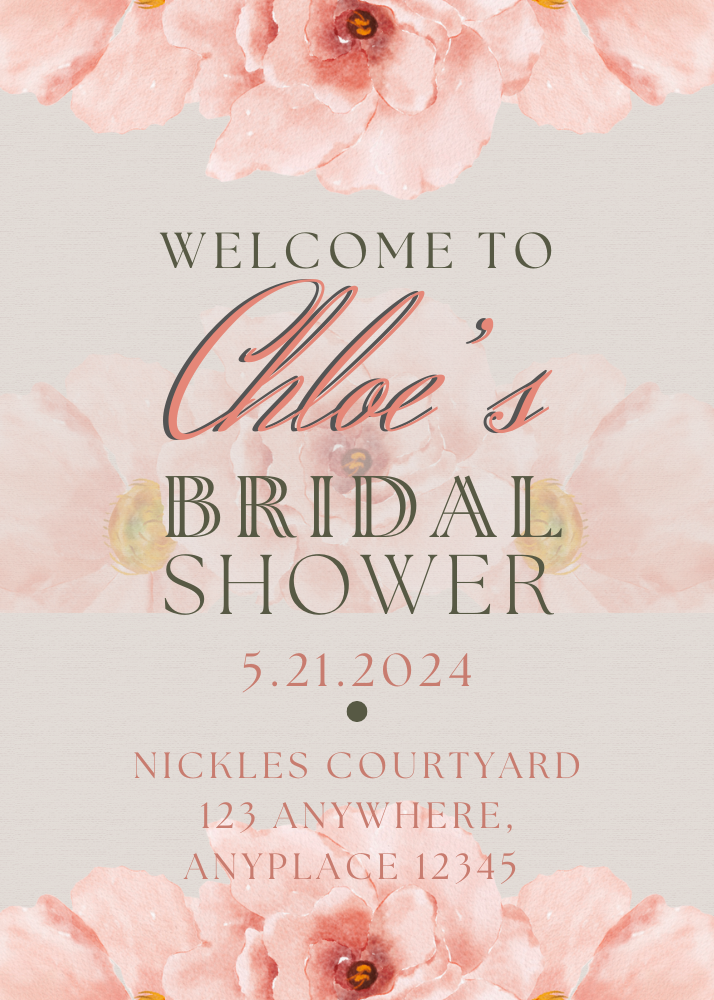 Pink flower Bridal Shower 