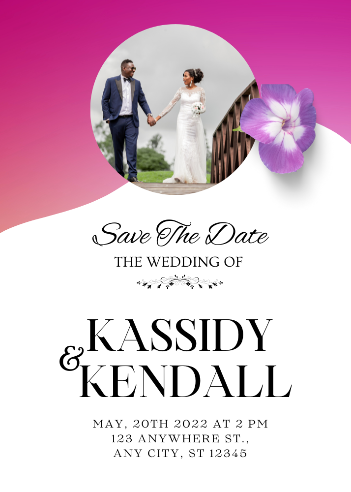 Orchid save the date 