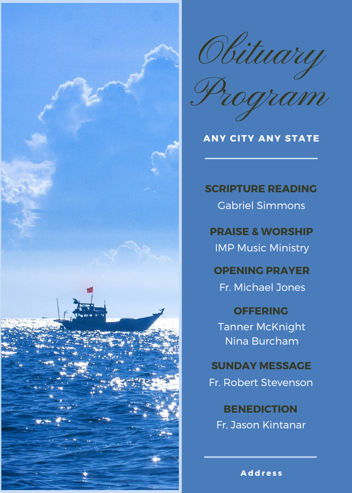 obituary program 