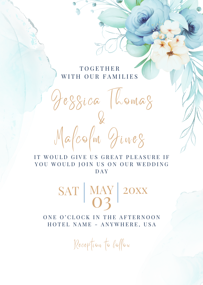 Light green floral invite