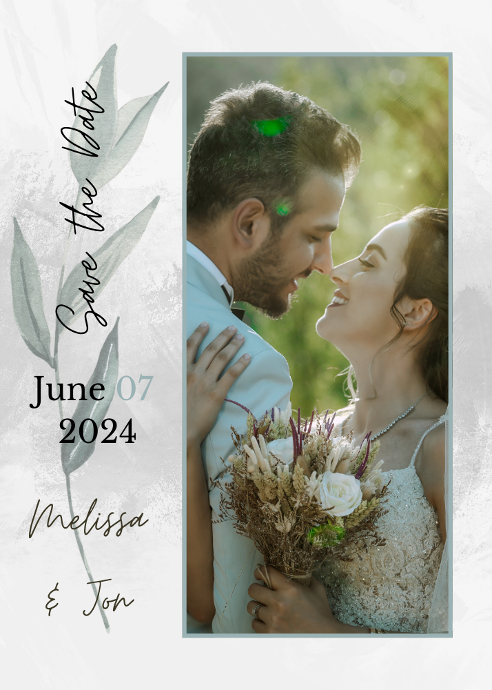 Custom Wedding Save the Date Card