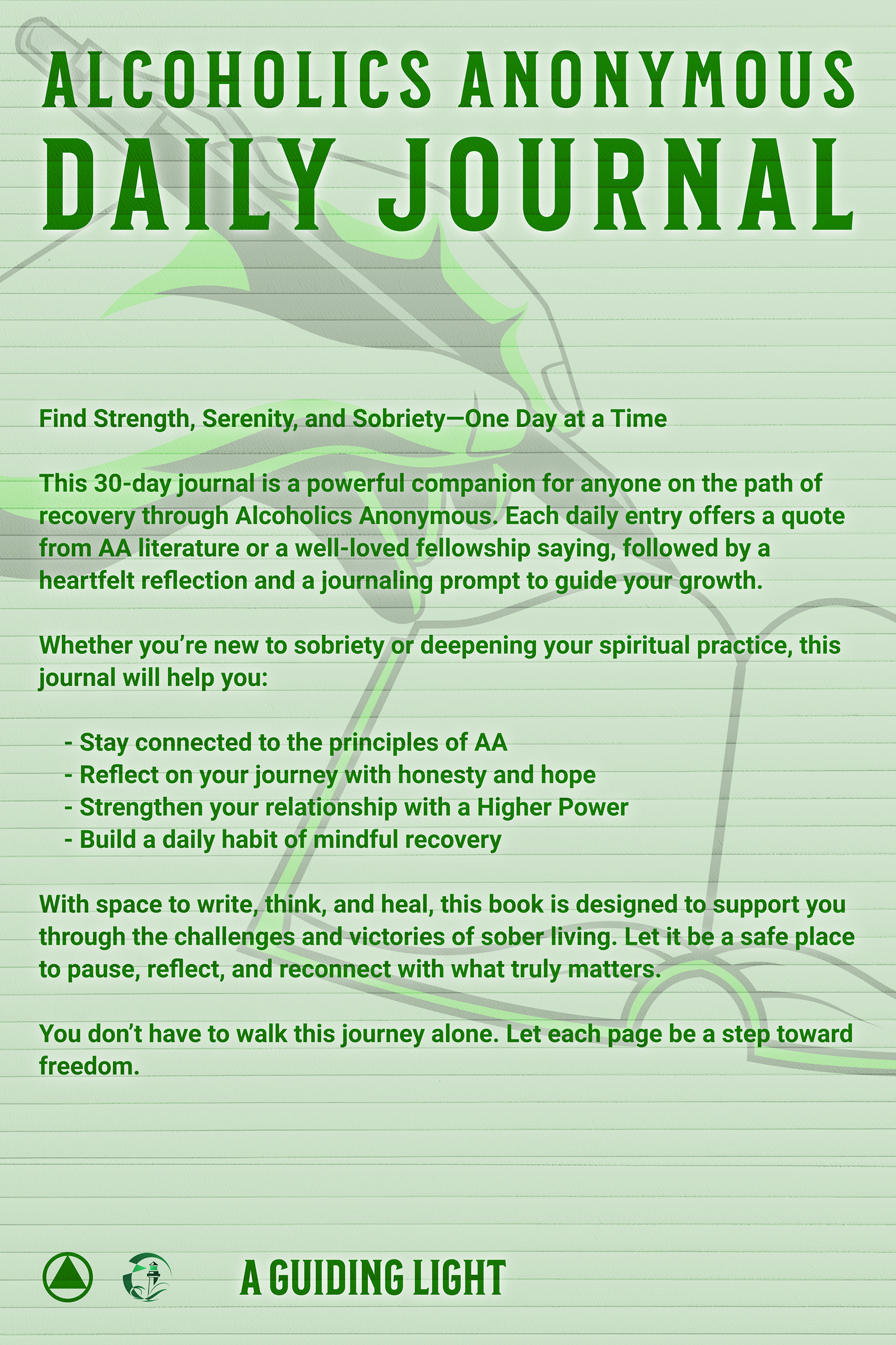 A Guiding Light AA Journal - 30-Days of Reflections for Alcoholics Anonymous