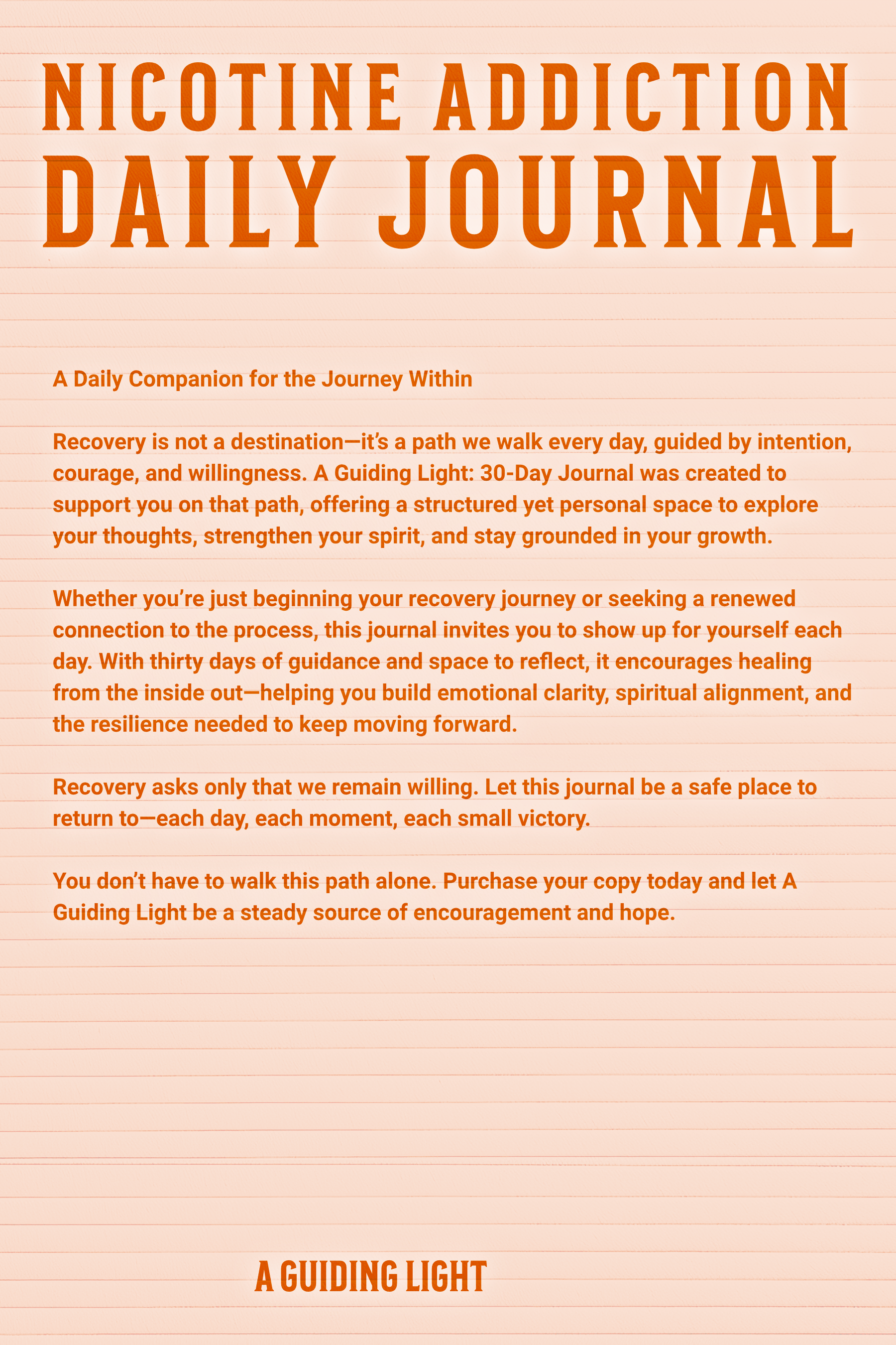 A Guiding Light OA 30-Day Journal for Nicotine Anonymous with Quotes, Reflections and Prompts