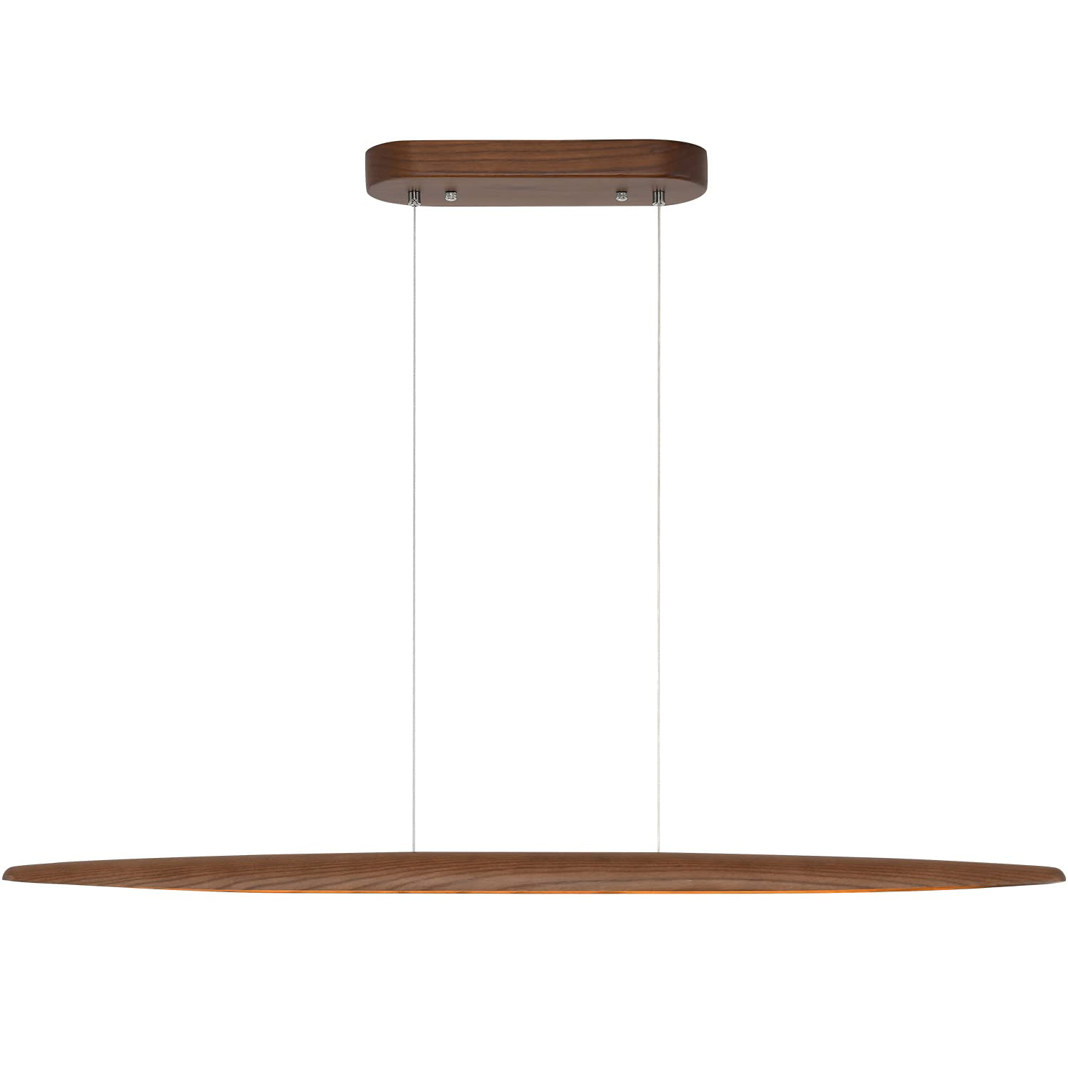Wood Linear Pendant Light LED Dimmable Island Light Fixture for Dinning Room Kitchen Office Coffee Shop