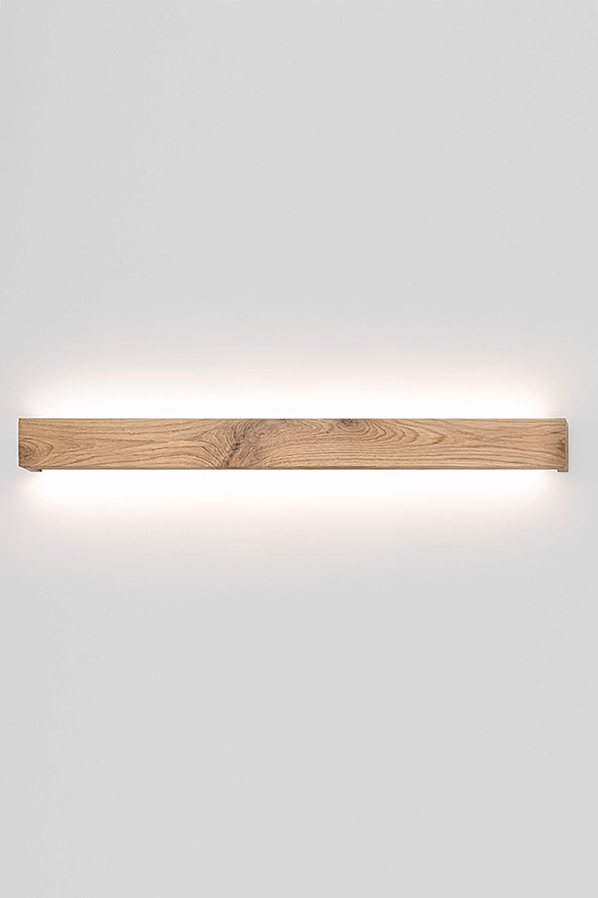 Minimalist wooden linear wall lamp ambient light Rustic high quality handcrafted