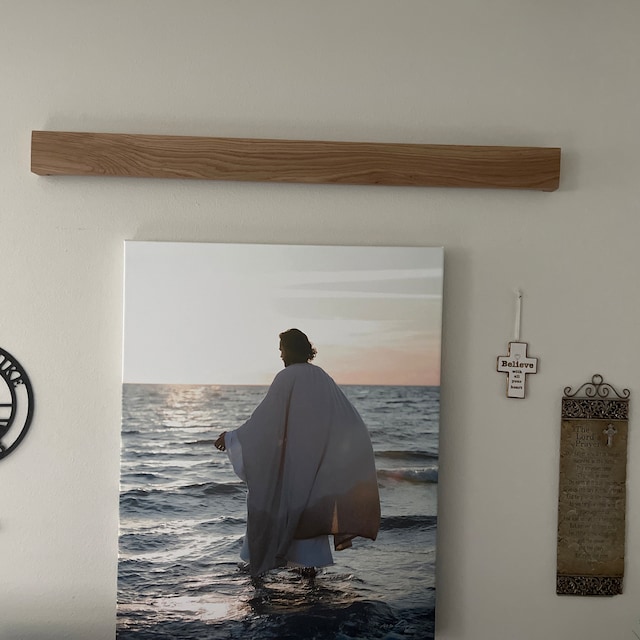 Minimalist wooden linear wall lamp ambient light Rustic high quality handcrafted