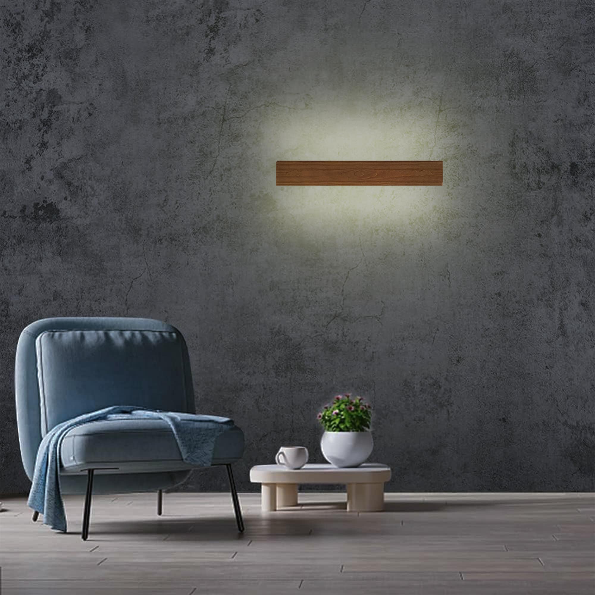 Wooden Wall Sconce Handmade Minimalist Wooden Linear Wall Lamp Wood Wall Led Light Luminaire