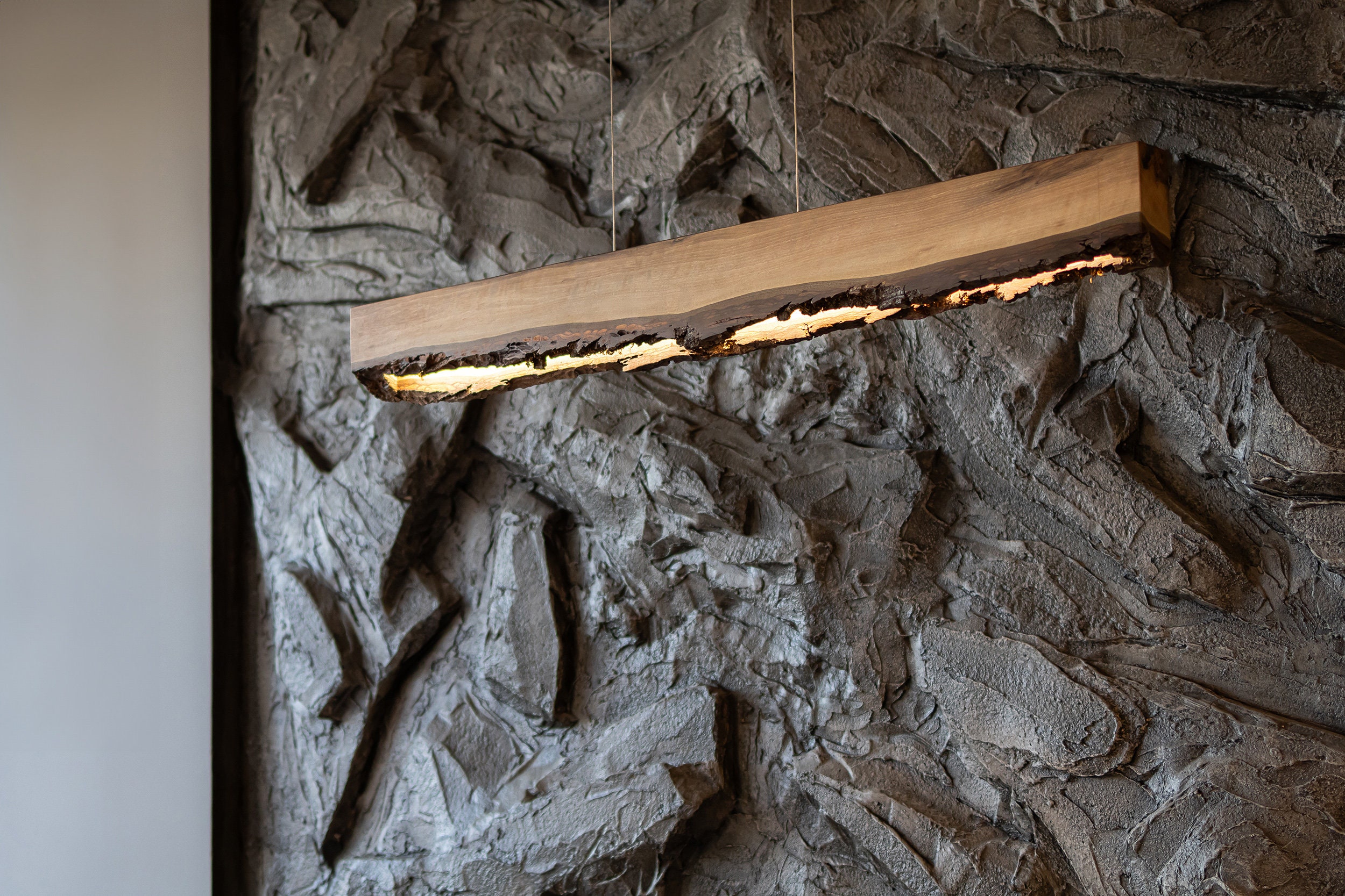 Wood linear chandelier wooden suspension lighting modern linear light wooden linear pendant sleek wooden fixture