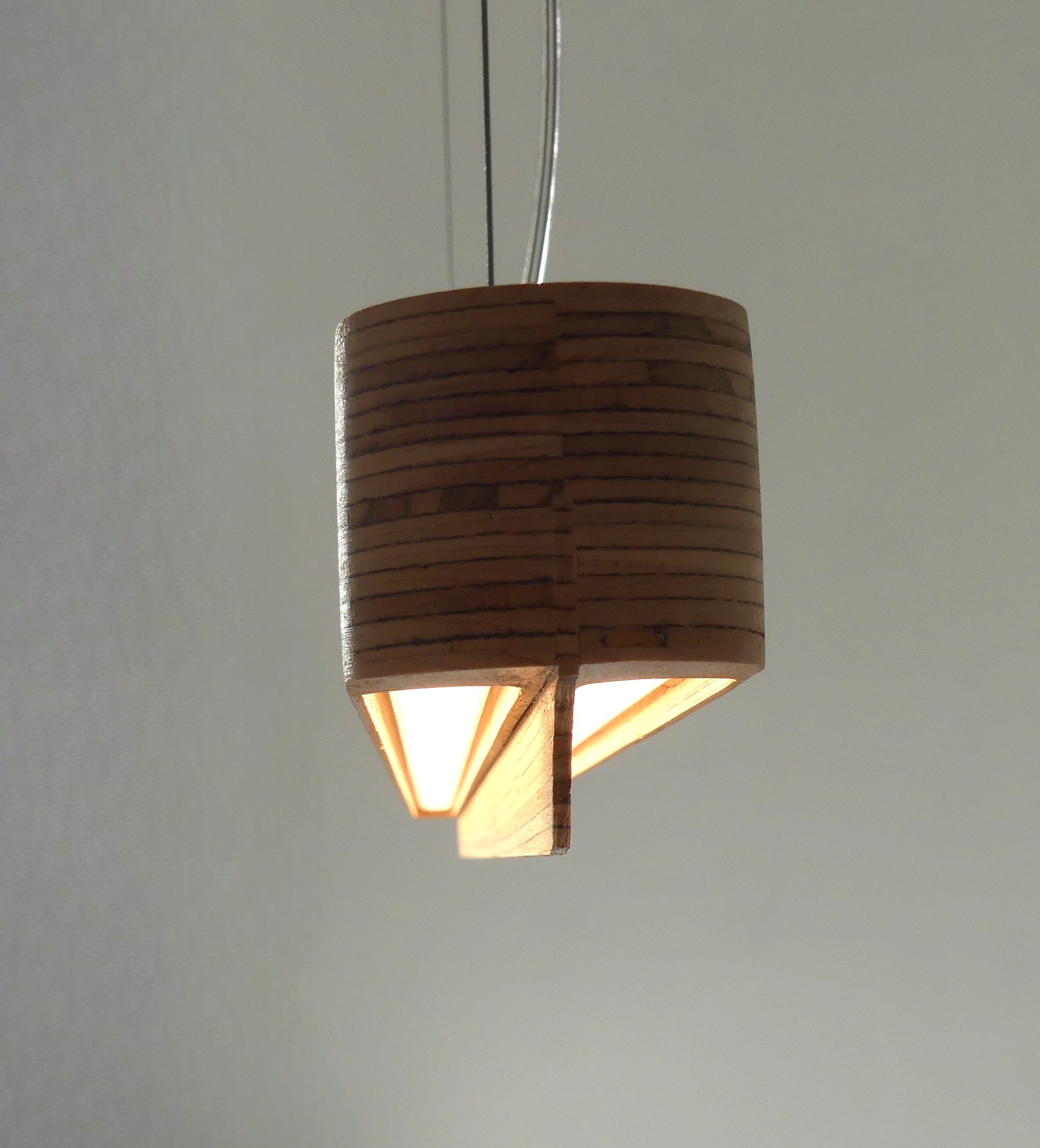 Handmade wooden lamp pendant lamp kitchen dining room table lamp linear and minimalist led lighting