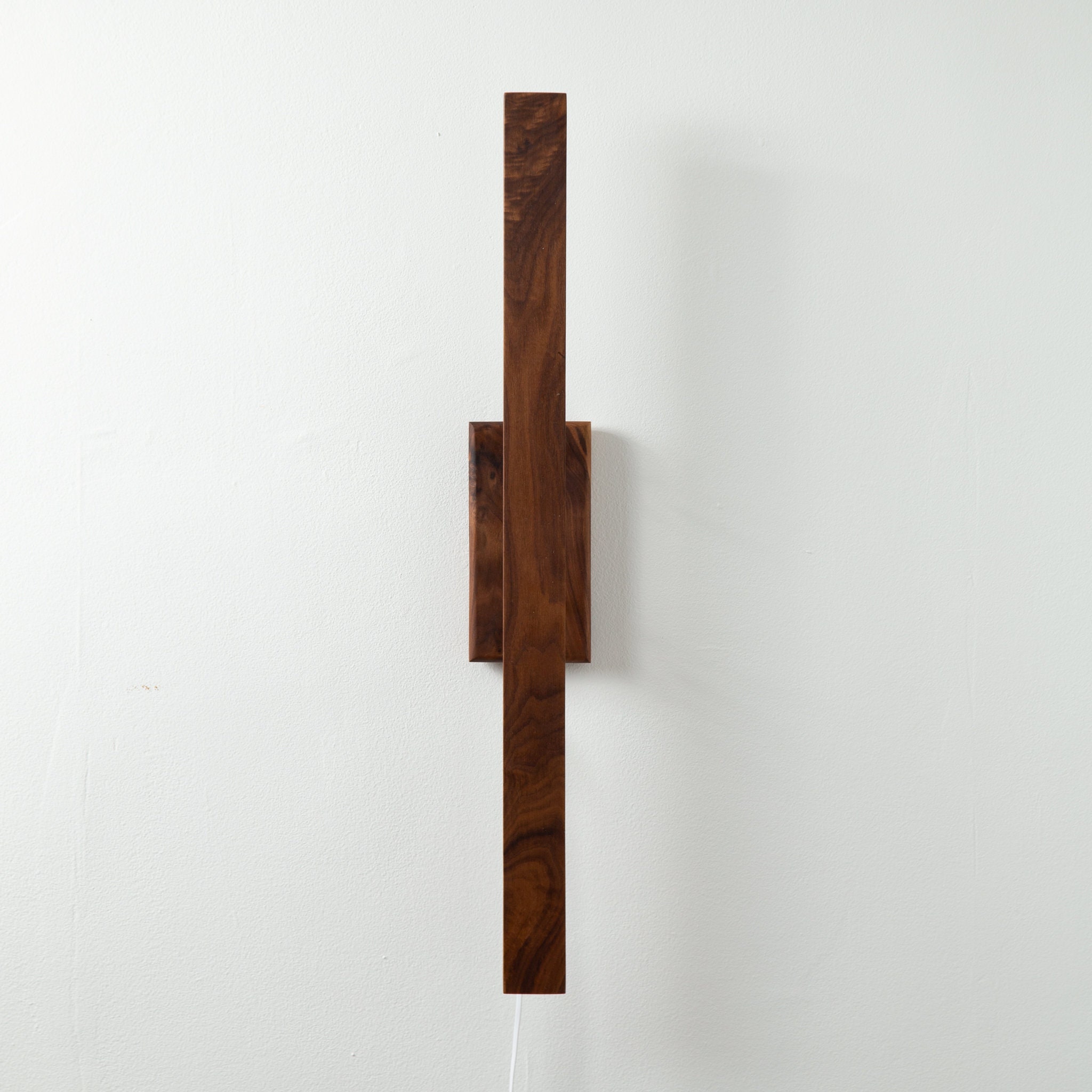 Wooden LED White Light Wall Sconce Dimmable Floating Hardwood Color Floor Atmosphere Corner Lamp with Remote Modern Minimalist