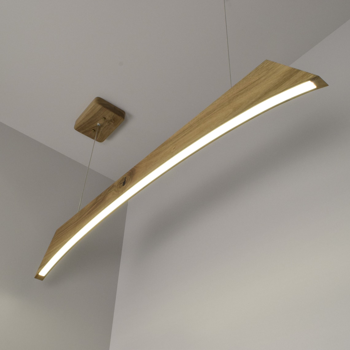 Kitchen Island Lamp Ceiling Mount Wood Pendant Lighting Led Lamp Dining Room Light pendant linear lamp Modern Wooden Suspension Chandelier