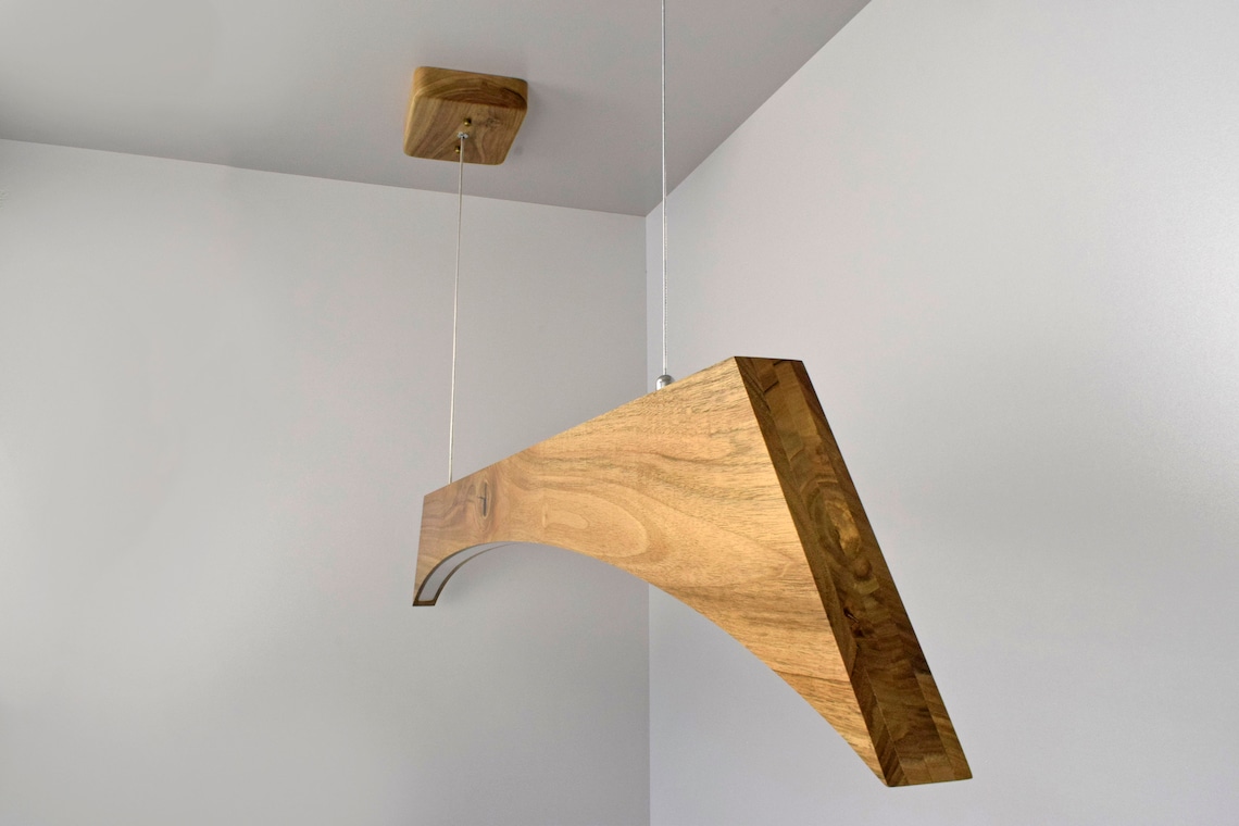 Kitchen Island Lamp Ceiling Mount Wood Pendant Lighting Led Lamp Dining Room Light pendant linear lamp Modern Wooden Suspension Chandelier