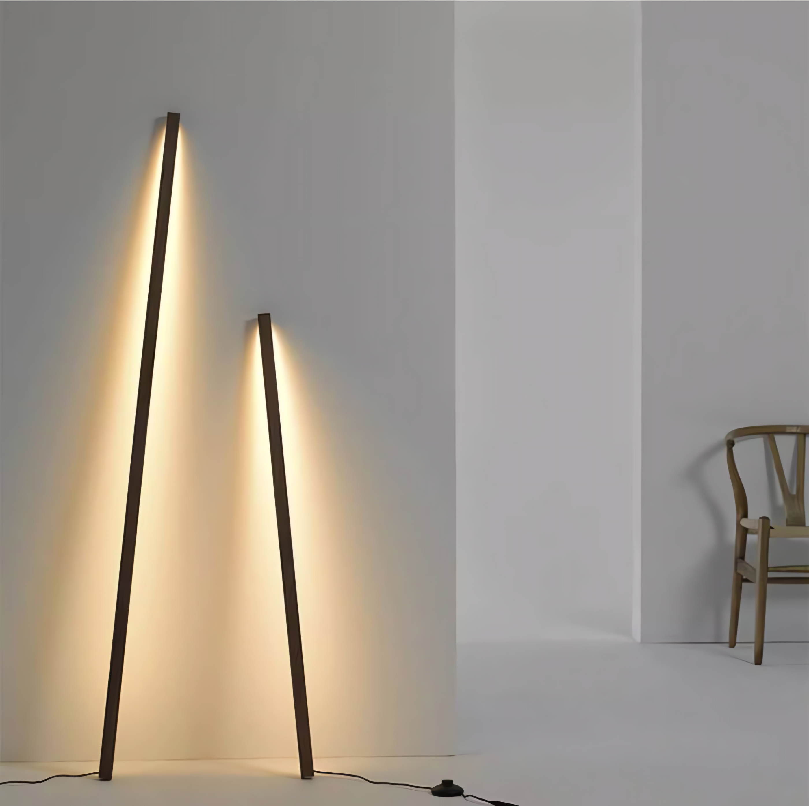 Nordic-style floor lamp for living room and bedroom with a personalized atmosphere, and creative wooden LED standing lamp
