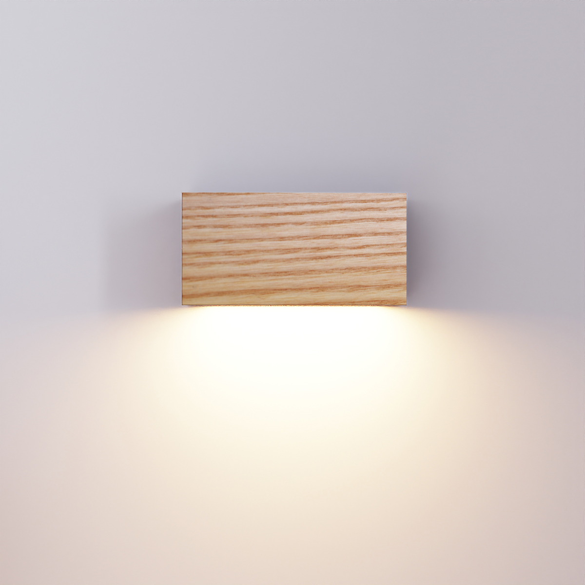 Solid wood wall lamp, walnut minimalist design for bedroom, headboard, living room, entrance hall, and corridor by the designer