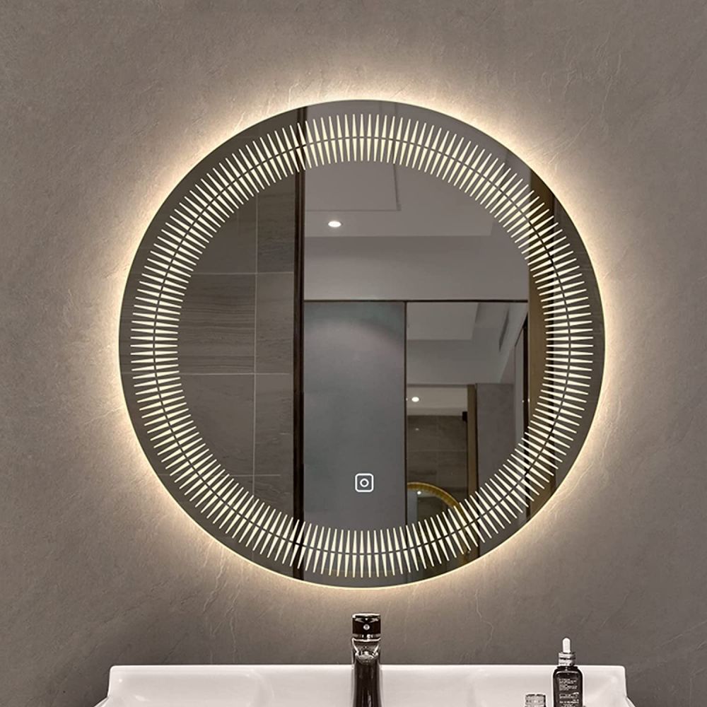 Round Bathroom Makeup Mirror for Hotel Restaurant Decoration