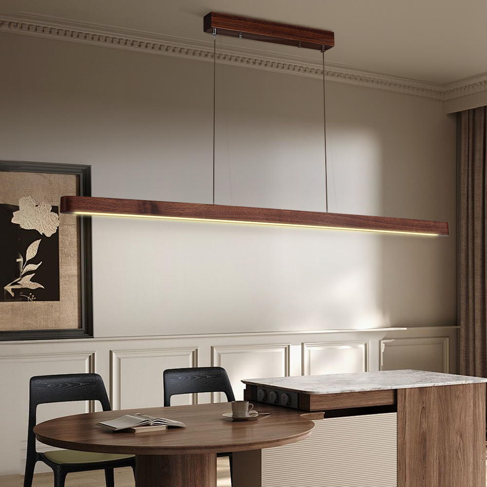 LED Wooden Ceiling Lamp Color-Changing for Restaurant Hotel 