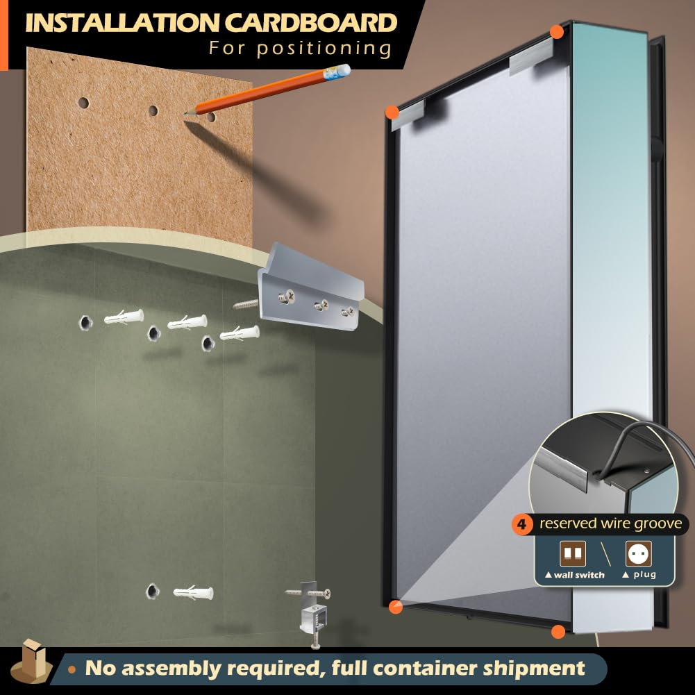 Wholesale Bathroom Wall Cabinet with Mirror Adjustable Shelf