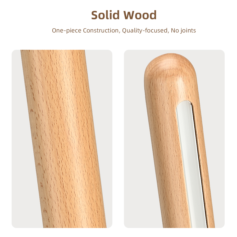 Solid Wooden LED Floor Reading Lamp Color Temperature Changing