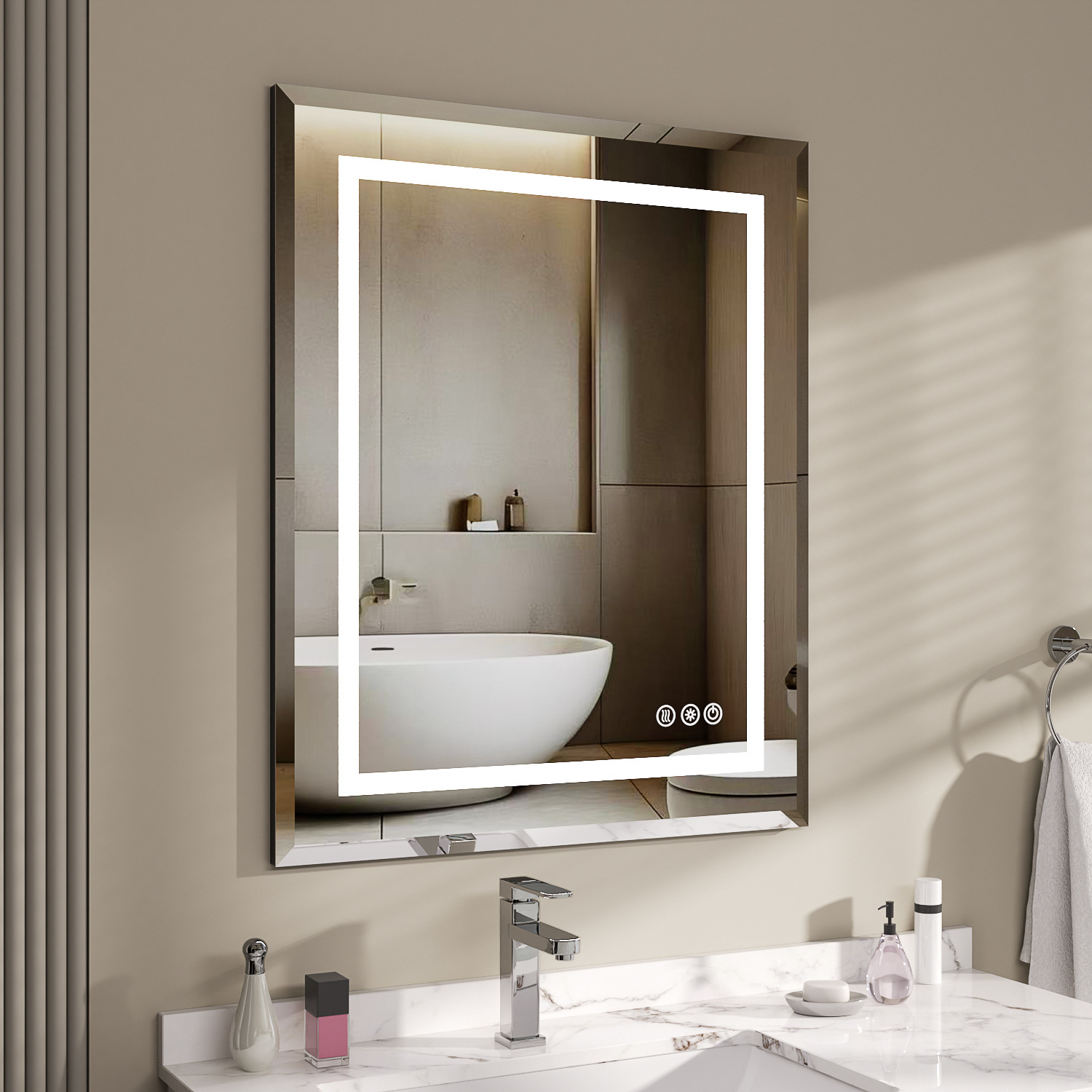 Custom Medicine Storage Cabinet with Mirror Dimmable Lighting for Home Use