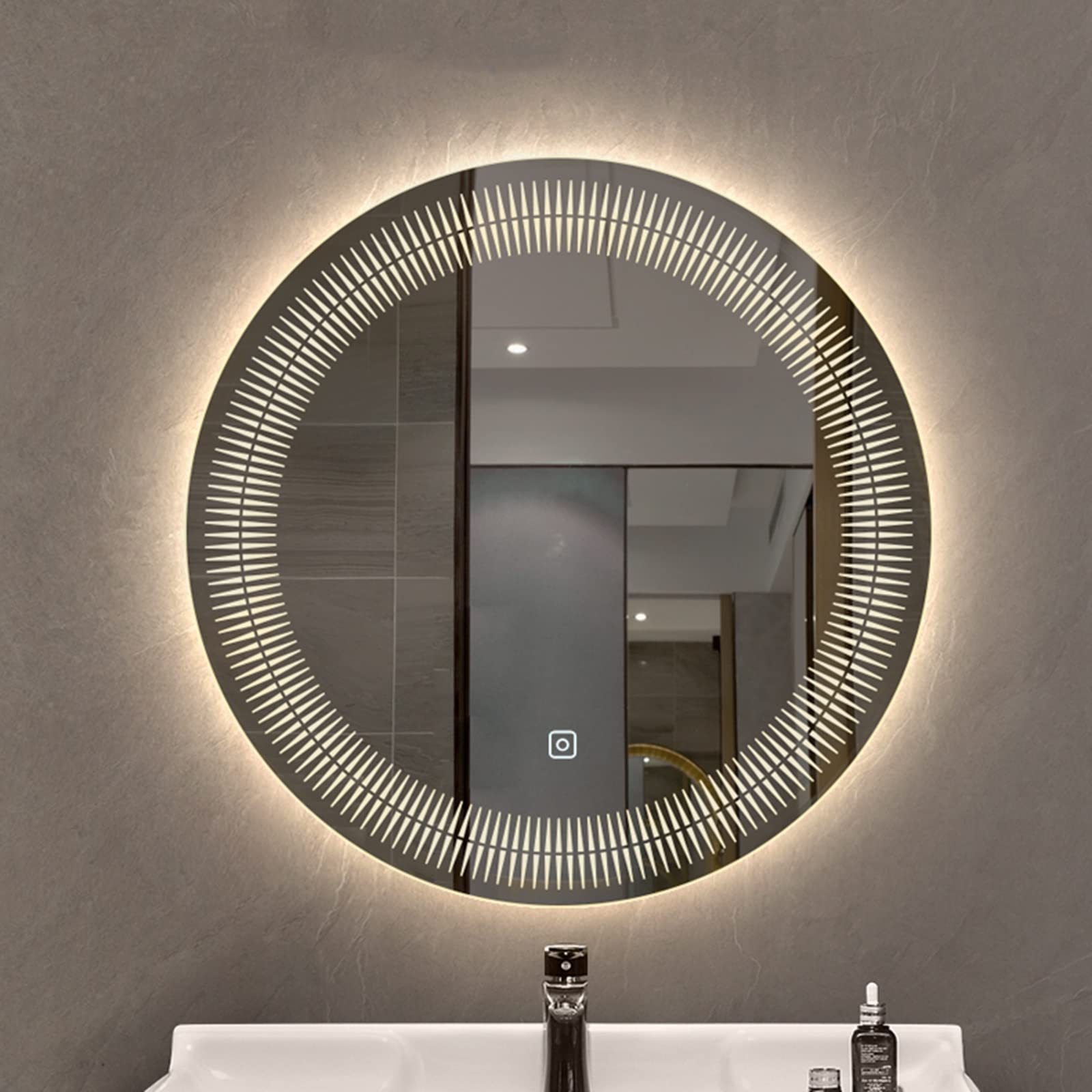 Round Bathroom Makeup Mirror for Hotel Restaurant Decoration