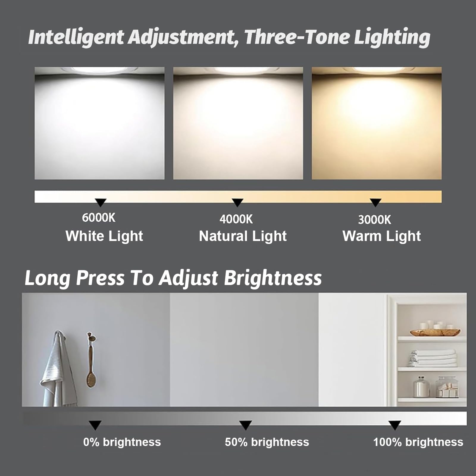 Round Bathroom Makeup Mirror with Strap for Villa Hotel Project