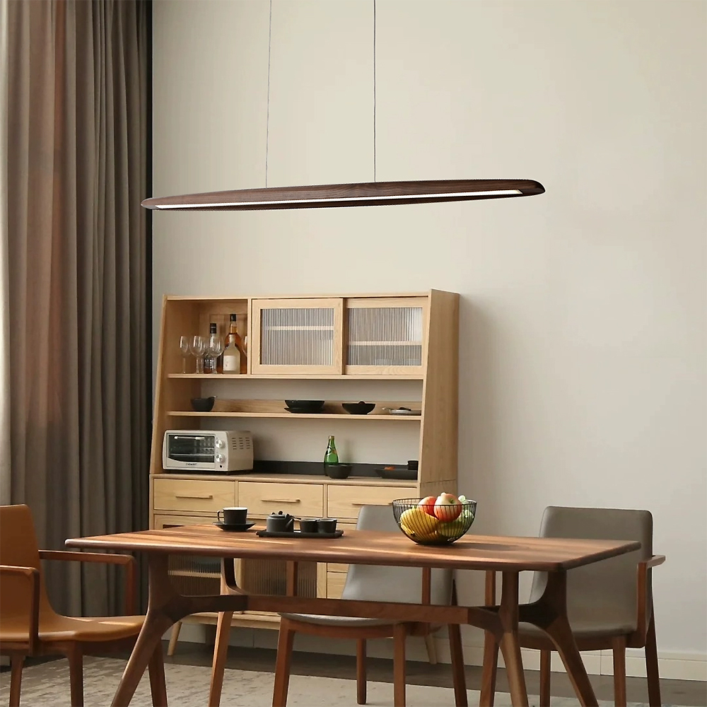 Decorative LED Solid Wood Home Suspension Lamp for Kitchen Island