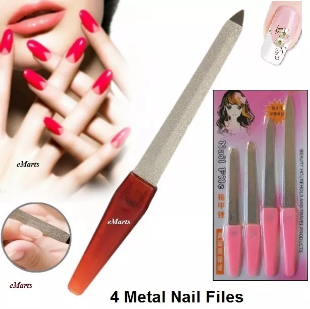4 Metal Double Sided Nail Files