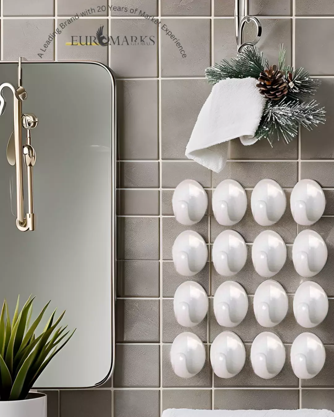 16 Self Adhesive Hooks