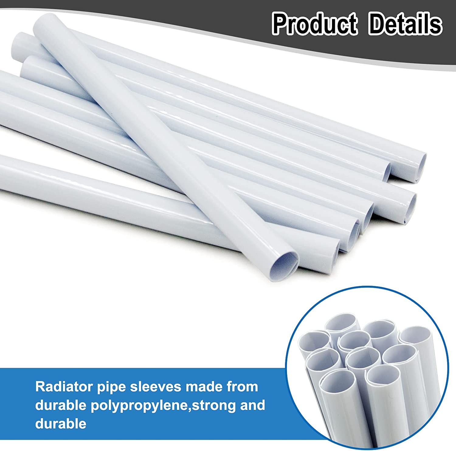 8 Radiator Pipe Sleeves Covers