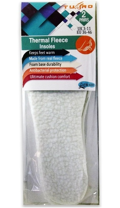 2 Pair Thermal Fleece Insoles