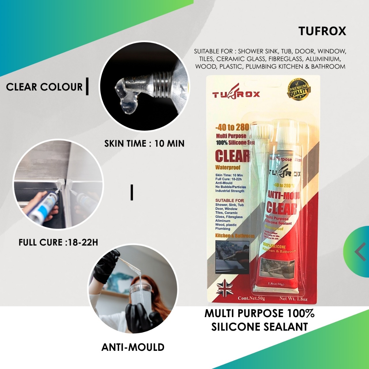 50g Silicone Sealant Clear