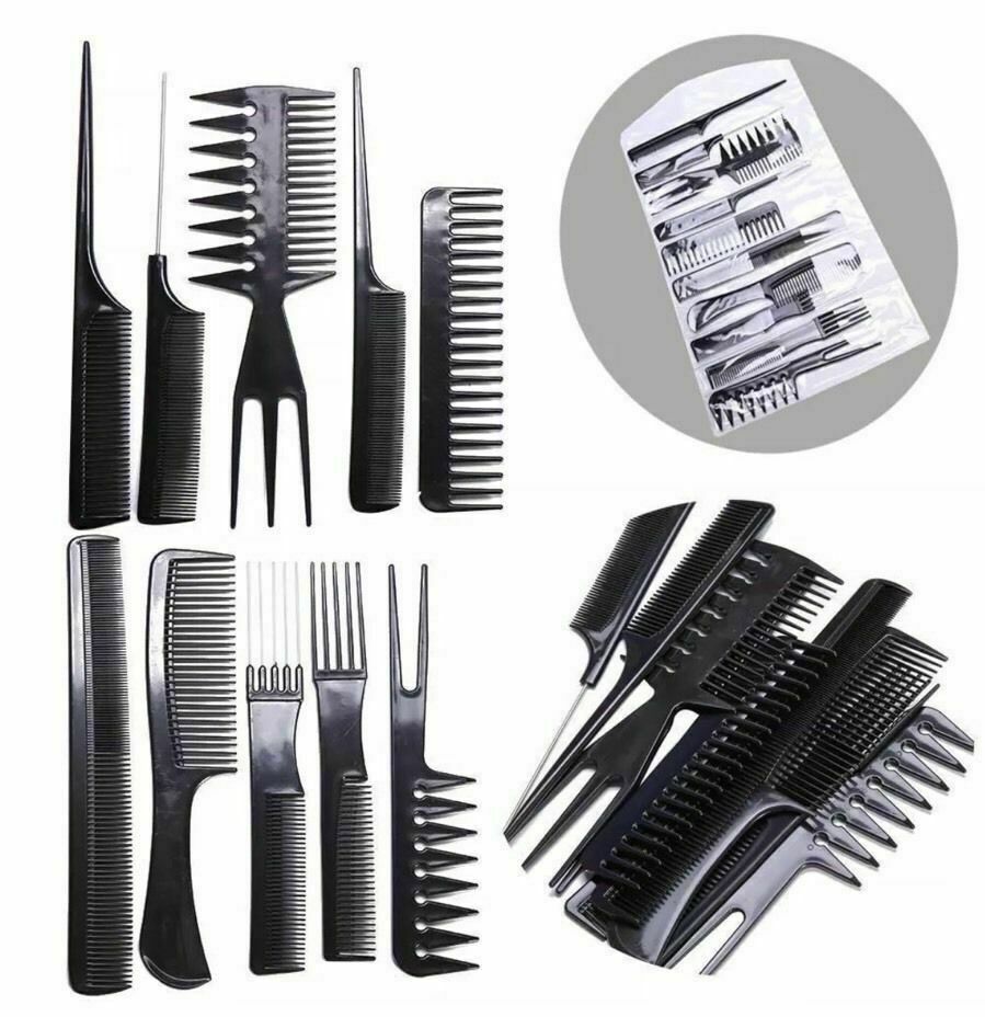 10 Hair Styling Comb Set