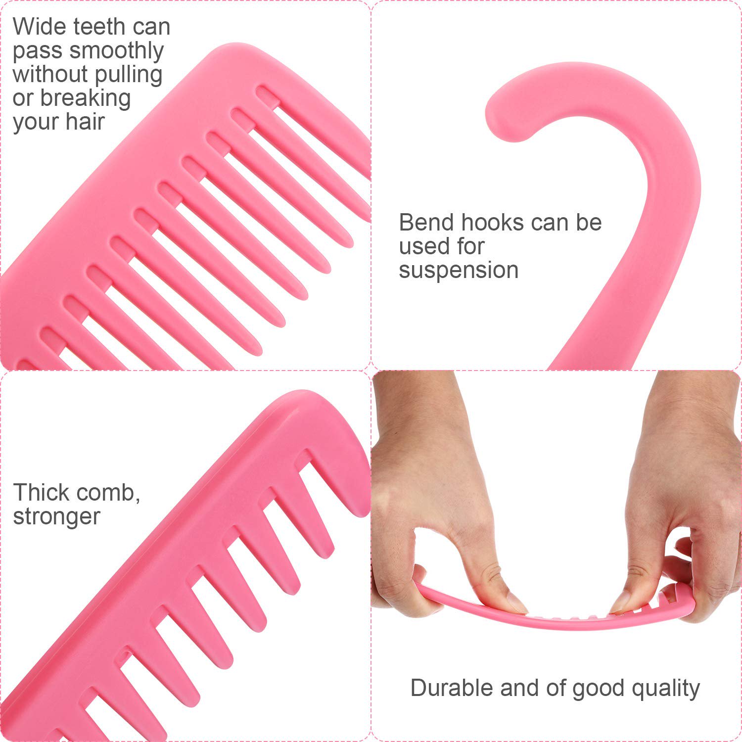 2 Wide-tooth hanging comb set