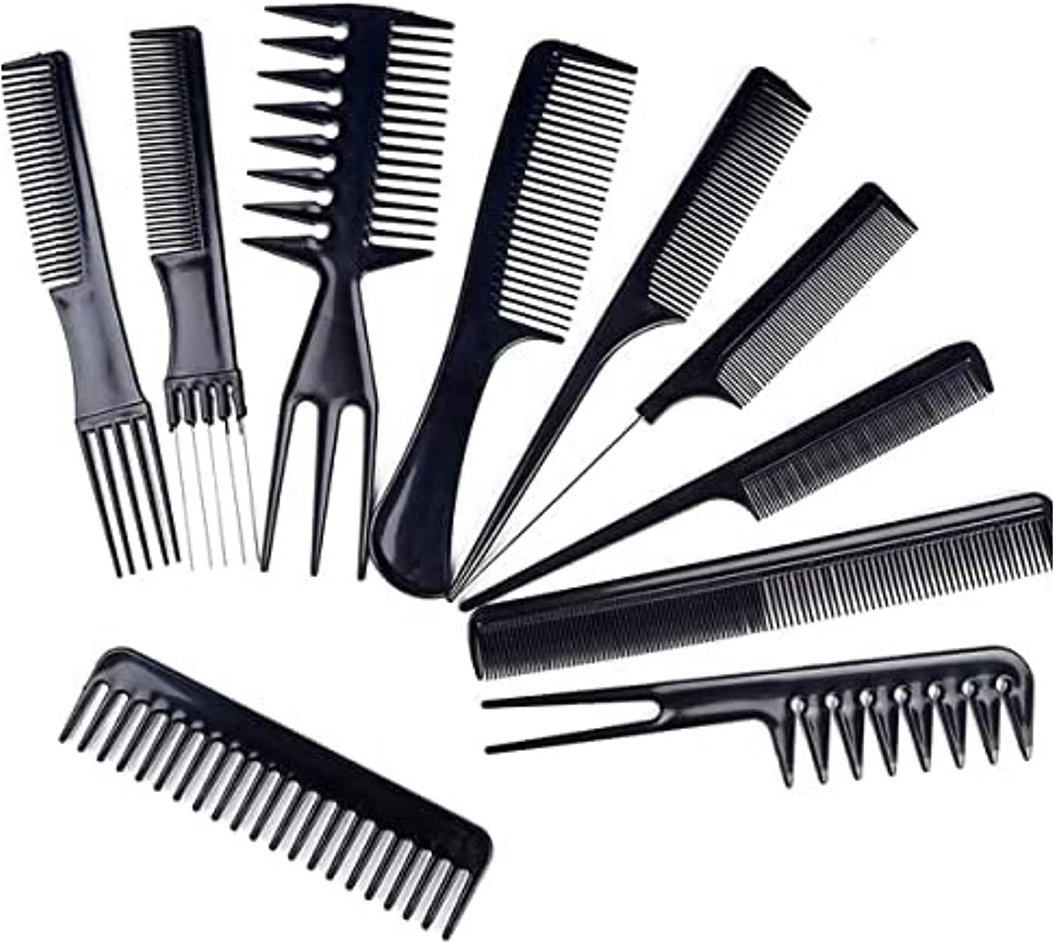 10 Hair Styling Comb Set