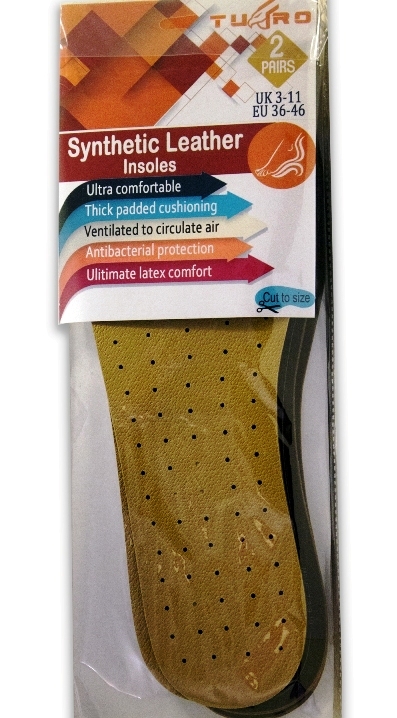 2 Pair Leather Insoles