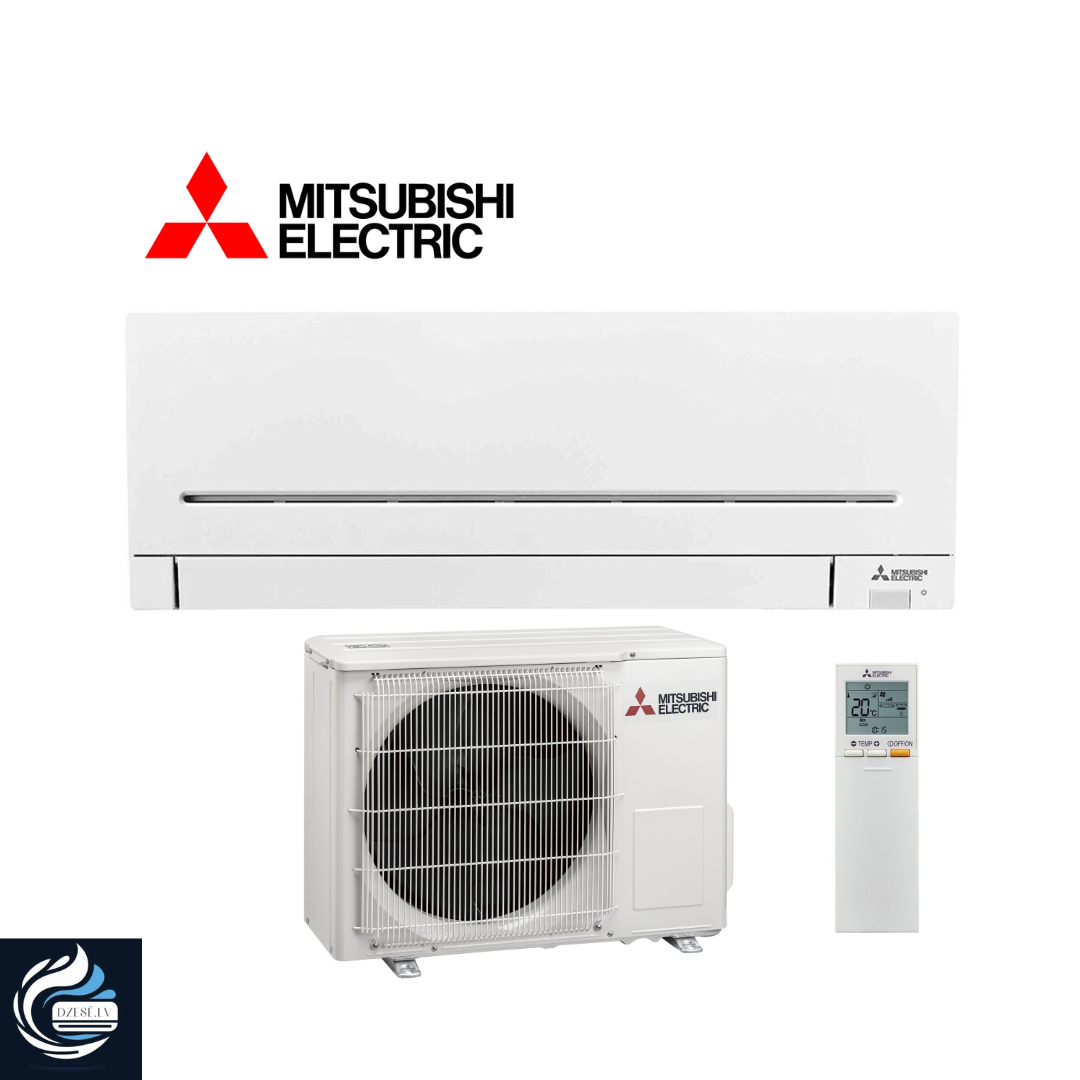 Mitsubishi AY/AP sērijas gaiss / gaiss siltumsūknis ar kondicioniera funkciju, 2.5kW, paredzēts 15-30m2