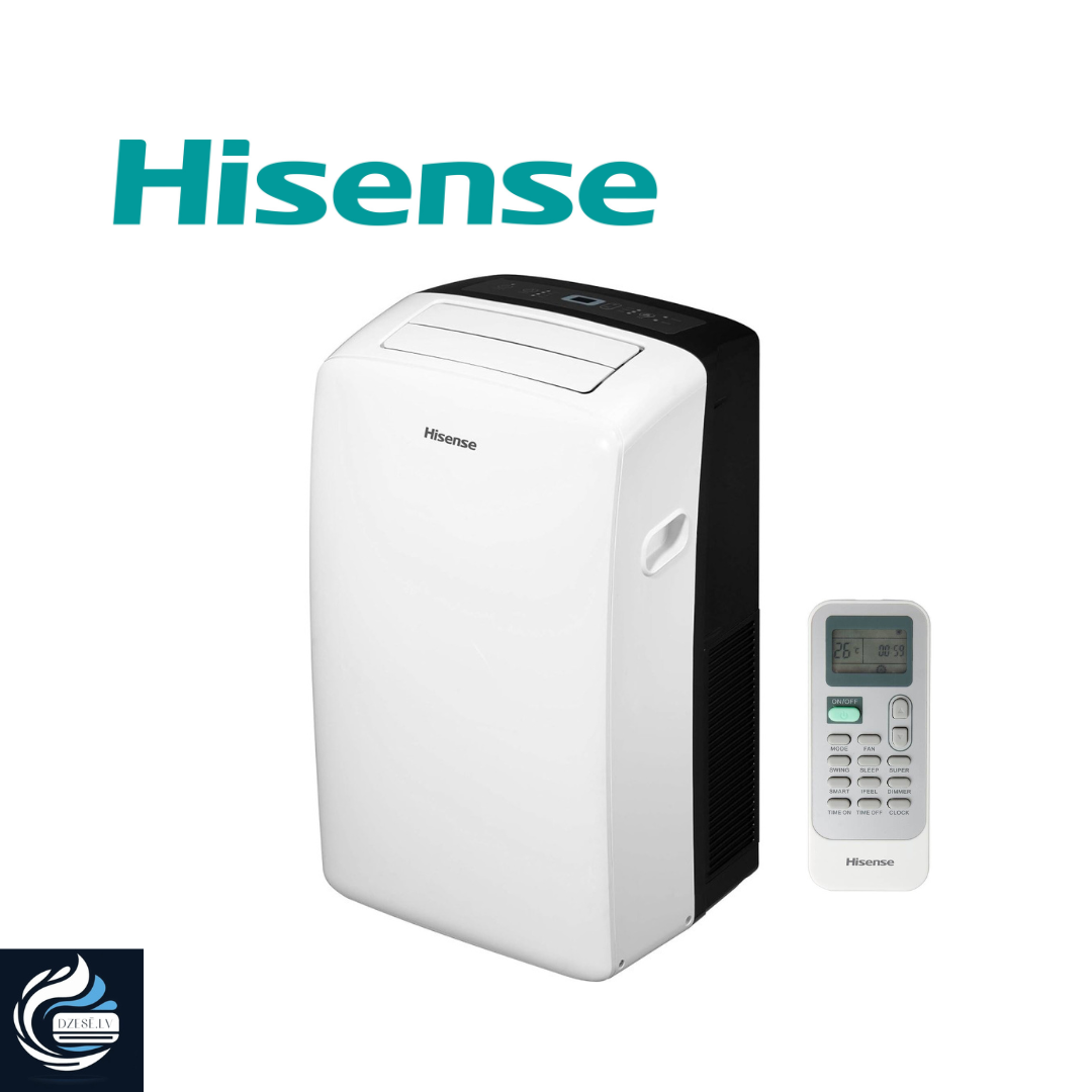 Hisense mobilais gaisa kondicionieris ar dzesēšanas funkciju APC-09, 2.6kW paredzēts telpai līdz 30m2 		