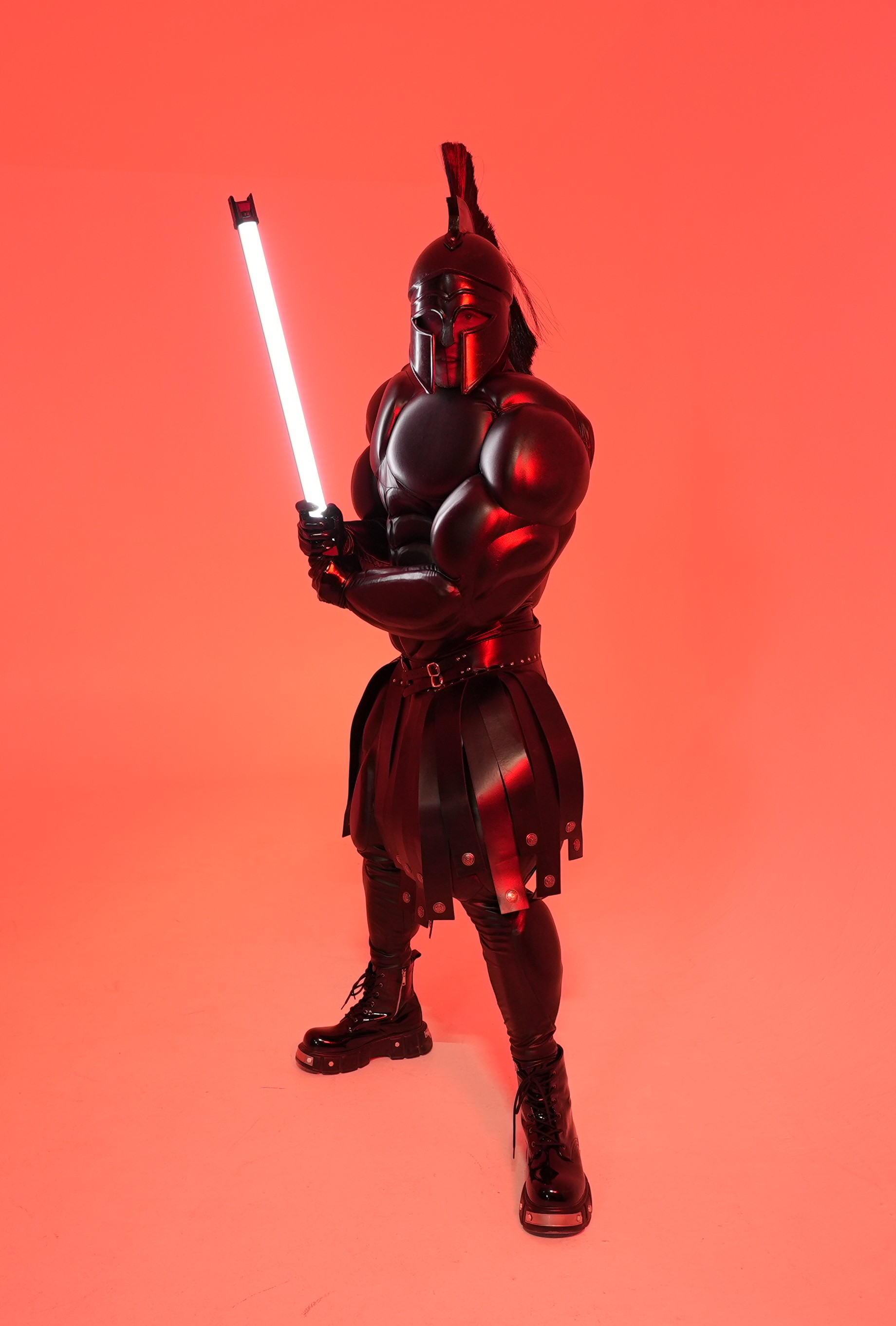 Big muscle suit / faux leather