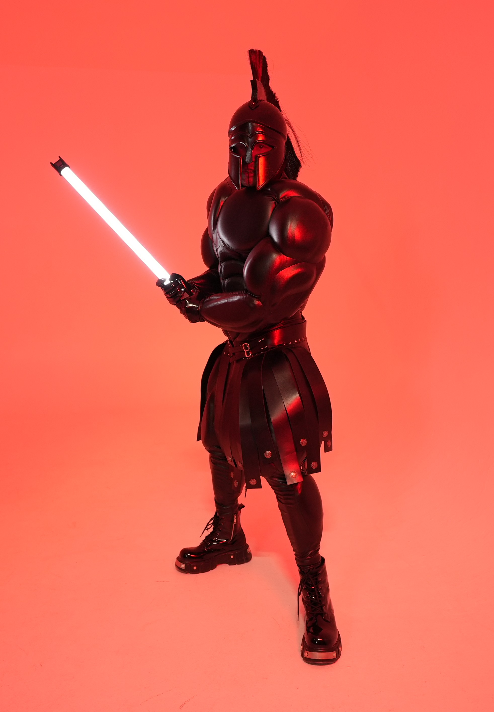 Big muscle suit / faux leather